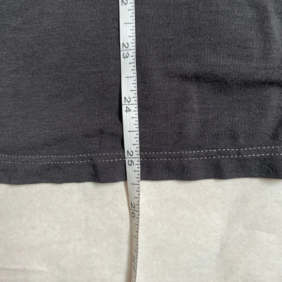 NWT Michael Stars Deep V-Neck Tee Top Oxide Gray One Size Jersey Long Sleeve - Picture 9 of 10